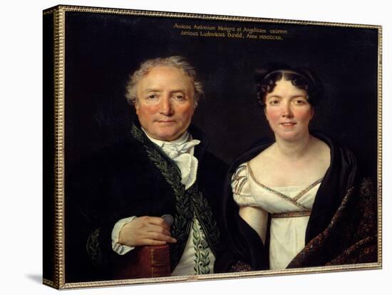 Portrait of Antoine Mongez (1747-1835) Archeologist and His Wife Angelique (1775-1855) Painter Anto-Jacques Louis David-Premier Image Canvas