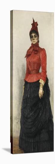 Portrait of Baroness Varvara Ikskul Von Hildenbandt (1850-192), 1889-Ilya Yefimovich Repin-Premier Image Canvas