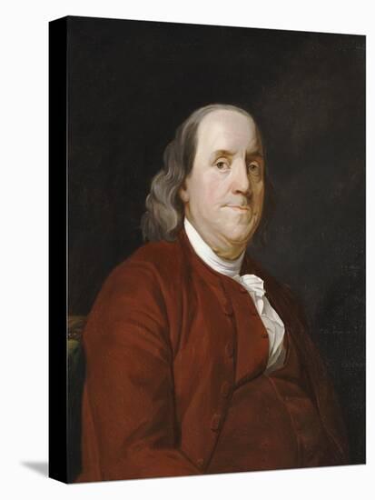 Portrait of Benjamin Franklin (1706-1790)-Joseph Wright of Derby-Premier Image Canvas