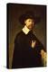 Portrait of Businessman Martin Looten-Rembrandt van Rijn-Stretched Canvas