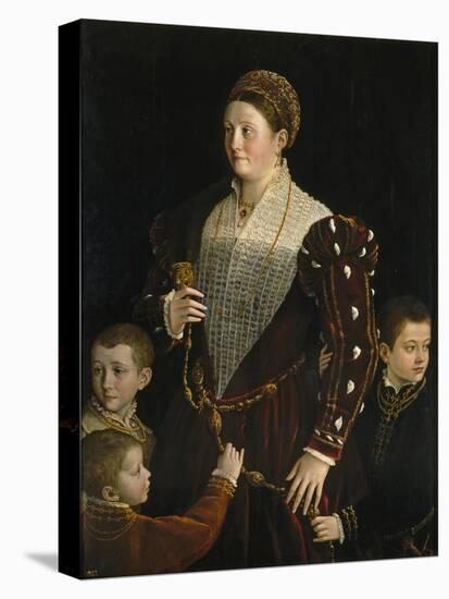 Portrait of Camilla Gonzaga Di San Secondo and Her Three Sons-Parmigianino-Premier Image Canvas