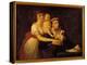 Portrait of Camille Desmoulins (1760-1794) His Wife Lucile (1771-1794) and their Son Horace Camille-Jacques Louis David-Premier Image Canvas