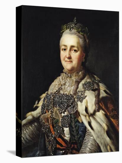 Portrait of Catherine II (1729-96) of Russia-Alexander Roslin-Premier Image Canvas