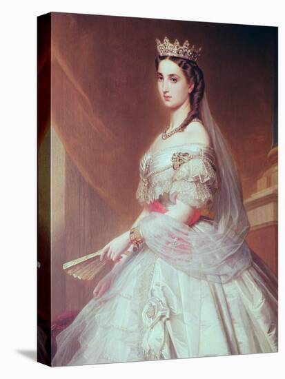 Portrait of Charlotte of Saxe-Cobourg-Gotha Princess of Belgium and Empress of Mexico-Alfred Graeffle-Premier Image Canvas