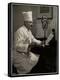 Portrait of Chef Maurice Hervieux at the Microphone at the Hotel Commodore, 1930-Byron Company-Premier Image Canvas