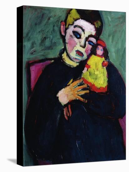 Portrait of Child with Doll, 1910, Painting by Alexej Von Jawlensky (1864-1941)-null-Premier Image Canvas