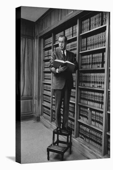 Portrait of Circuit Federal Judge Clement Haynsworth in His Home Office, Greenville, SC, 1969-Alfred Eisenstaedt-Premier Image Canvas