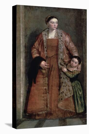 Portrait of Countess Livia Da Porto Thiene and Her Daughter, C1551-Paolo Veronese-Premier Image Canvas