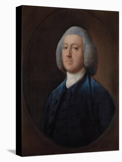 Portrait of Dr. William Walcot (1719-1806), Half-Length, in a Blue Coat, in a Feigned Oval (Oil on-Thomas Gainsborough-Premier Image Canvas
