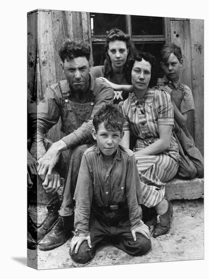 Portrait of Dust Bowl Farmer John Barnett and His Family-Alfred Eisenstaedt-Premier Image Canvas