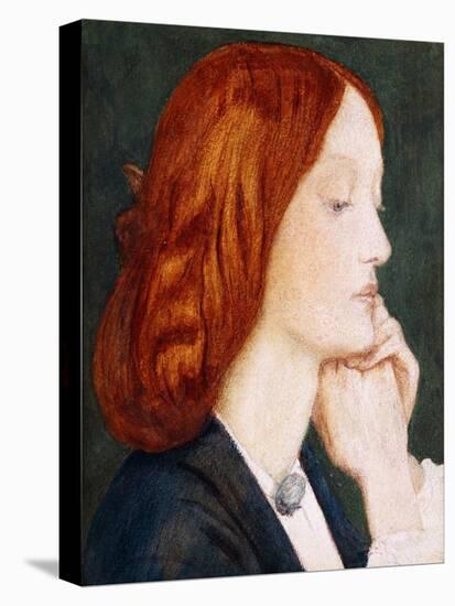 Portrait of Elizabeth Siddal, in Profile to the Right-Dante Gabriel Rossetti-Premier Image Canvas