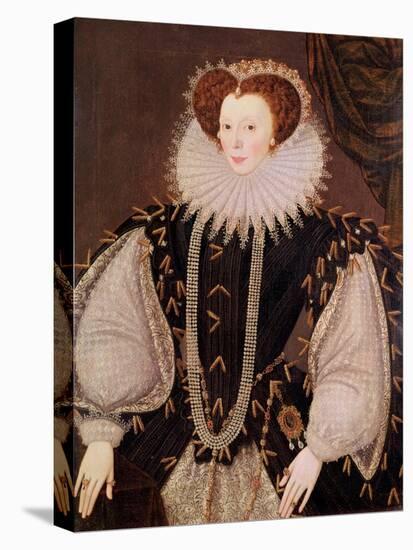 Portrait of Elizabeth Sydenham, Lady Drake, circa 1585-George Gower-Premier Image Canvas