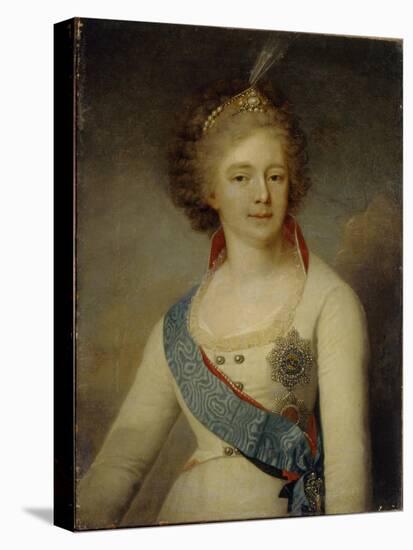 Portrait of Empress Maria Feodorovna (1759-182) in the Chevalier Guard Uniform, 1796-Vladimir Lukich Borovikovsky-Premier Image Canvas