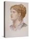 Portrait of Fanny Cornforth (1824-1906), 1874 (Coloured Chalk on Paper)-Dante Gabriel Charles Rossetti-Premier Image Canvas