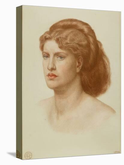 Portrait of Fanny Cornforth, Head and Shoulders, 1874 (Coloured Chalk on Paper)-Dante Gabriel Charles Rossetti-Premier Image Canvas