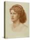 Portrait of Fanny Cornforth, Head and Shoulders, 1874 (Coloured Chalk on Paper)-Dante Gabriel Charles Rossetti-Premier Image Canvas