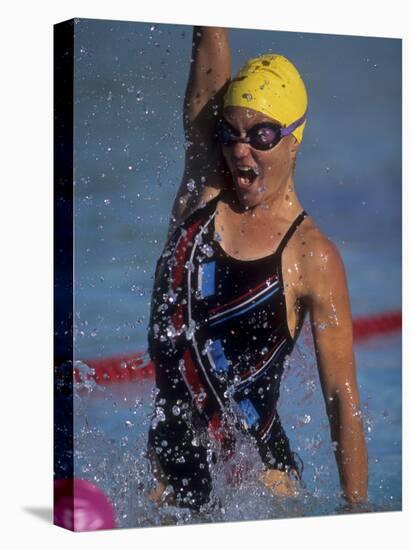 Portrait of Female Swimmer-null-Premier Image Canvas