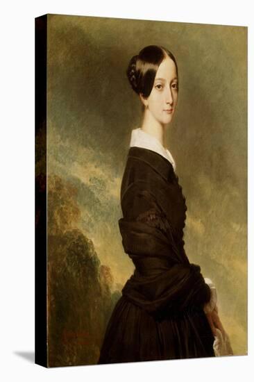 Portrait of Francoise Caroline De Bourbon Bragance, Princess of Joinville (1824-1898) Painting by X-Franz Xaver Winterhalter-Premier Image Canvas