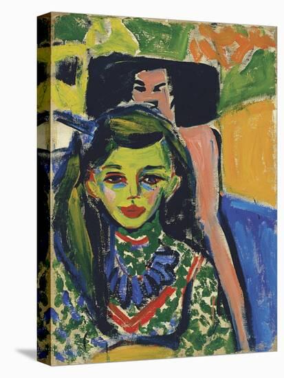 Portrait of Franzi in Front of Carved Chair, 1910-Ernst Ludwig Kirchner-Premier Image Canvas