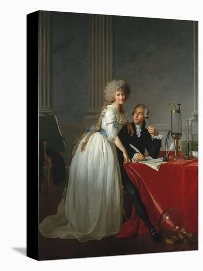 Portrait of French chemist Antoine Laurent Lavoisier with wife, 1788-Jacques Louis David-Premier Image Canvas