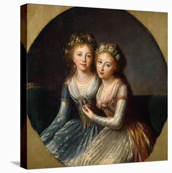 Portrait of Grand Duchesses Alexandra Pavlovna and Elena Pavlovna of Russia, 1796-Elisabeth Louise Vigee-LeBrun-Premier Image Canvas