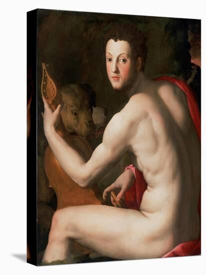 Portrait of Grand Duke of Tuscany Cosimo I De' Medici (1519-157) as Orpheus, Ca 1537-Agnolo Bronzino-Premier Image Canvas