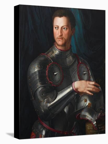 Portrait of Grand Duke of Tuscany Cosimo I De' Medici (1519-157) in Armour, Ca 1545-Agnolo Bronzino-Premier Image Canvas