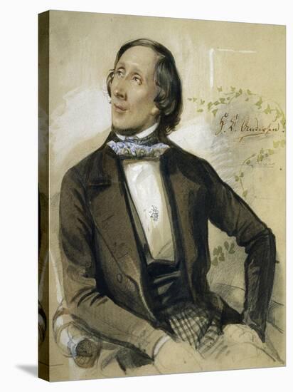 Portrait of Hans Christian Andersen-null-Premier Image Canvas