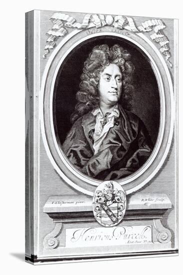 Portrait of Henry Purcell (1659-95), English Composer, Engraved by R. White, 1695 (Engraving)-Johann Closterman-Premier Image Canvas