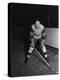 Portrait of Hockey Player-null-Stretched Canvas