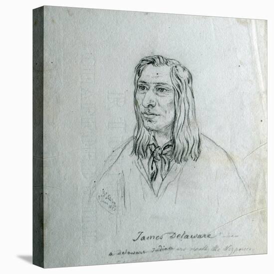 Portrait of James Delaware - a Delaware Indian-Gustav Sohon-Premier Image Canvas