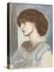 Portrait of Jane Morris, 1868-74-Dante Gabriel Rossetti-Premier Image Canvas