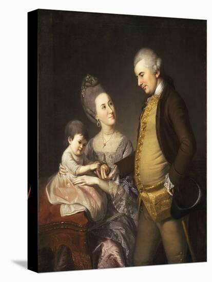 Portrait of John and Elizabeth Lloyd Cadwalader and their Daughter Anne, 1772 (Oil on Canvas)-Charles Willson Peale-Premier Image Canvas