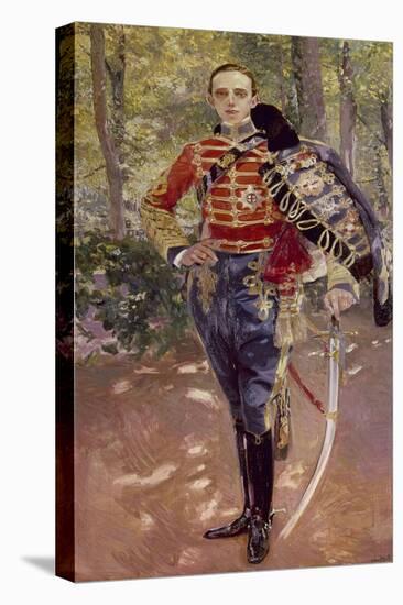 Portrait of King Alfonso Xiii Wearing the Uniform of the Hussars, 1907-Joaquín Sorolla y Bastida-Premier Image Canvas