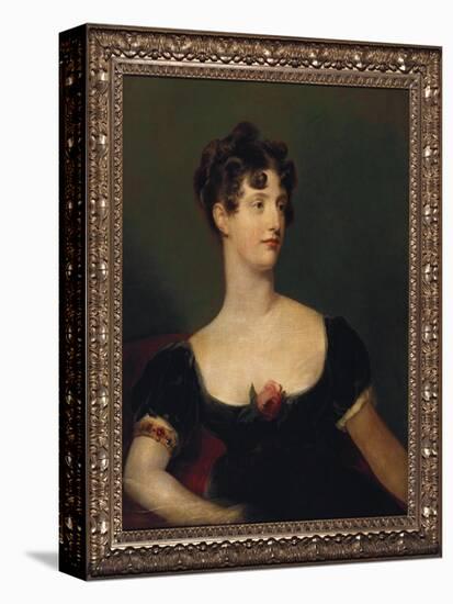 Portrait of Lady Beresford, Seated, Half-Length in a Black Dress Decorated with a Rose-Thomas Lawrence-Premier Image Canvas