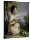 Portrait of Lena Presti with Fruit, 1830-1840-Giacomo Trecourt-Premier Image Canvas