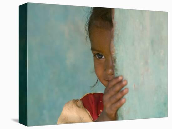 Portrait of Little Girl, Orissa, India-Keren Su-Premier Image Canvas