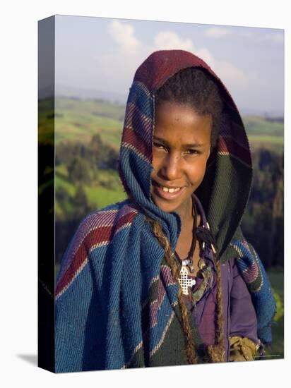 Portrait of Local Girl, Unesco World Heritage Site, Simien Mountains National Park, Ethiopia-Gavin Hellier-Premier Image Canvas