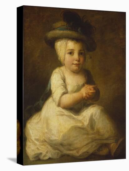 Portrait of Louis Bonomi (1777-1784), Seated Full Length, in a White Dress and Plumed Hat-Angelica Kauffmann-Premier Image Canvas