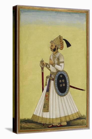 Portrait Of Maharaja Ratan Singh Of Bikaner (R.1831-1852)-null-Premier Image Canvas