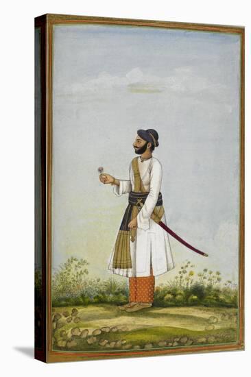 Portrait Of Maharav Raja Bakhtavar Singh Of Alwar (R.1790-1815)-null-Premier Image Canvas