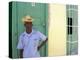 Portrait of Man, Old Colonial Village, Trinidad, Cuba-Bill Bachmann-Premier Image Canvas