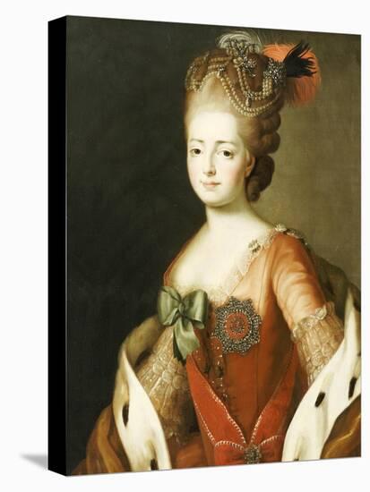 Portrait of Maria Fedorovna, Wife of Grand Duke Paul Petrovich (Future Tsar Paul I)-Alexander Roslin-Premier Image Canvas