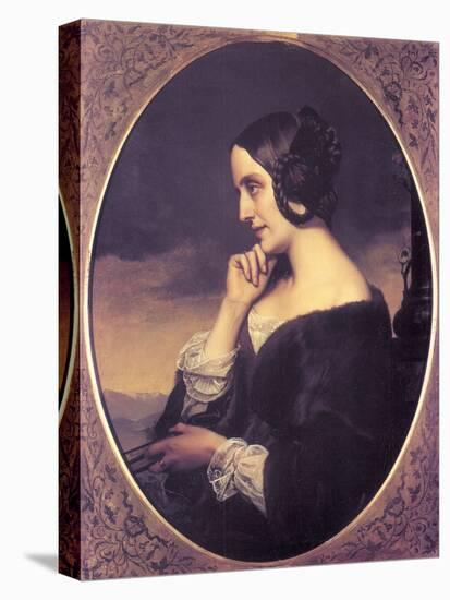 Portrait of Marie D?Agoult (1805-187), 1843-Henri Lehmann-Premier Image Canvas