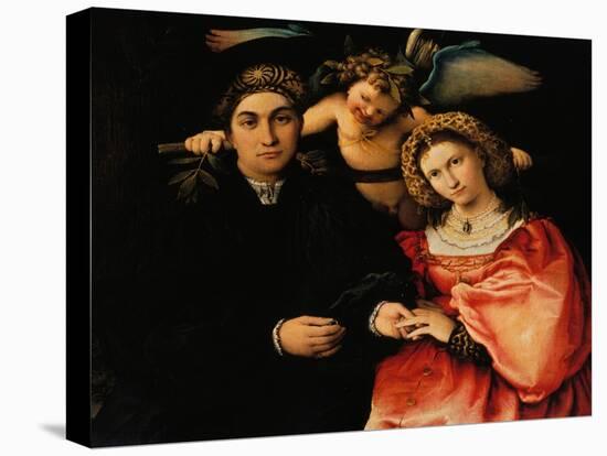 Portrait of Messer Marsilio and His Wife-Lorenzo Lotto-Premier Image Canvas