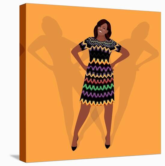 Portrait of Michelle Obama-Claire Huntley-Premier Image Canvas