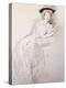 Portrait of Miss Taylor Leaning on a Table-Paul Cesar Helleu-Premier Image Canvas