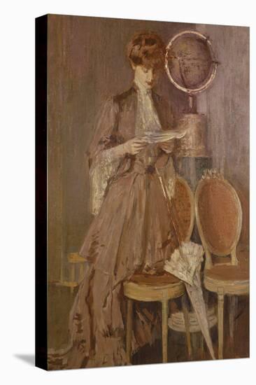 Portrait of Mme Helleu Reading a Letter-Paul Cesar Helleu-Premier Image Canvas