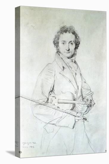 Portrait of Niccolo Paganini (1782-1840) 1819-Jean-Auguste-Dominique Ingres-Premier Image Canvas
