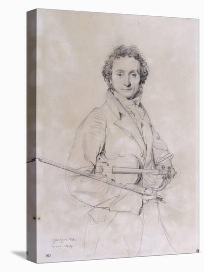 Portrait of Niccolo Paganini, Violinist (1782-1840)-Jean-Auguste-Dominique Ingres-Premier Image Canvas